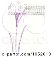 Royalty Free Vector Clip Art Illustration Of A Purple And Beige Lily Invitation Background