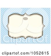 Royalty Free Vector Clip Art Illustration Of A Blue Invitation Background With A Beige Text Box 11
