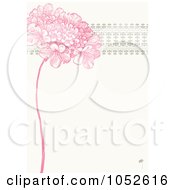 Poster, Art Print Of Pink Lilac Flower And Ornate Trim Floral Invitation Background - 1