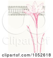 Poster, Art Print Of Pink And Beige Lily Invitation Background