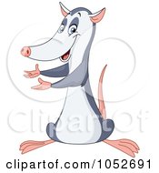 Royalty Free Vector Clip Art Illustration Of A Friendly Opossum Presenting by yayayoyo