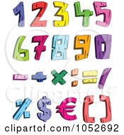 Poster, Art Print Of Digital Collage Of Colorful 3d Wood Numbers