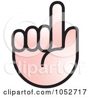 Royalty Free Vector Clip Art Illustration Of A Hand Holding A Finger Up