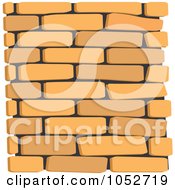 Royalty Free Vector Clip Art Illustration Of A Tan Brick Wall Background by Lal Perera