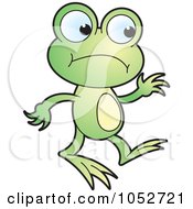 Royalty Free Vector Clip Art Illustration Of A Nervous Green Frog