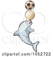Poster, Art Print Of Dolphin Balancing Balls