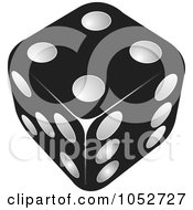 Royalty Free Vector Clip Art Illustration Of A Black Dice by Lal Perera