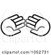 Poster, Art Print Of Two Outlined Hands