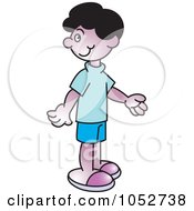 Royalty Free Vector Clip Art Illustration Of A Boy Gesturing