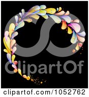 Poster, Art Print Of Circular Frame Of Colorful Lava Drops On Black