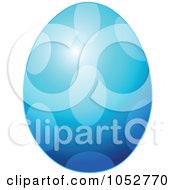 Royalty Free Vector Clip Art Illustration Of A Blue Polka Dot Easter Egg