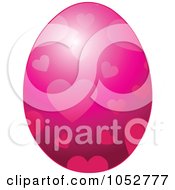 Royalty Free Vector Clip Art Illustration Of A Pink Heart Easter Egg