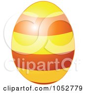 Royalty Free Vector Clip Art Illustration Of A Yellow And Orange Striped Easter Egg