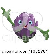 Royalty Free Vector Clip Art Illustration Of A Happy Artichoke Character