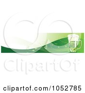 Royalty Free Vector Clip Art Illustration Of A Green Beer St Patricks Day Banner by Pushkin
