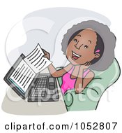Black Woman Reading An Ebook