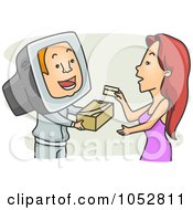 Poster, Art Print Of Woman Purchasing Online