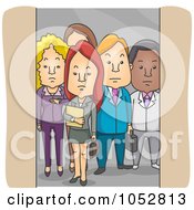 Poster, Art Print Of Business People In An Elevator