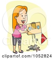 Poster, Art Print Of Woman Cleaning House