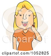 Royalty Free Vector Clip Art Illustration Of A Woman With A Reminder Ribbon