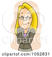Royalty Free Vector Clip Art Illustration Of A Business Woman With Folded Arms
