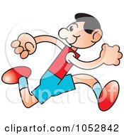 Royalty Free Vector Clip Art Illustration Of A Boy Running