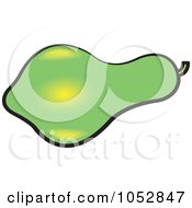 Royalty Free Vector Clip Art Illustration Of A Green Papaya