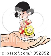 Poster, Art Print Of Hand Holding A Girl With A Purse