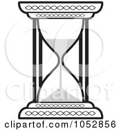 Poster, Art Print Of Black And White Hourglass