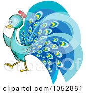 Poster, Art Print Of Blue Peacock