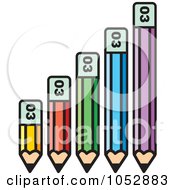 Royalty Free Vector Clip Art Illustration Of A Digital Collage Of Colorful Pencils