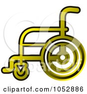 Poster, Art Print Of Gold Wheelchair Icon