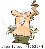 Royalty Free Vector Clip Art Illustration Of A Cartoon Man Opening His Shirt To The Sun