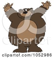 Royalty Free Vector Clip Art Illustration Of A Big Brown Bear Attacking