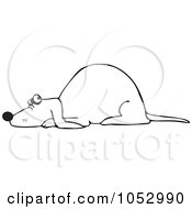 Poster, Art Print Of Black And White Scared Dog Quivering Outline