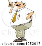 Royalty Free Vector Clip Art Illustration Of An Angry Businessman Pointing