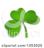 Royalty Free 3d Clip Art Illustration Of A 3d Clover With Dew Drops