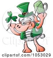 Poster, Art Print Of St Patricks Day Sheep Holding A Clover And Beer