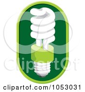 Poster, Art Print Of Fluorescent Spiral Light Bulb - 1