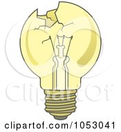 Poster, Art Print Of Broken Yellow Light Bulb