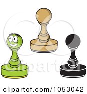 Poster, Art Print Of Digital Collage Of Round Rubber Stamps