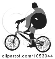 Poster, Art Print Of Silhouetted Man Riding A Bike - 2