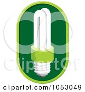 Royalty Free Vector Clip Art Illustration Of A Fluorescent Light Bulb 1 by Any Vector
