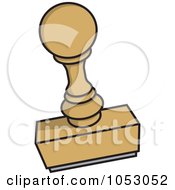 Royalty Free Vector Clip Art Illustration Of A Rectangular Wooden Stamp by Any Vector