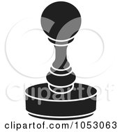 Royalty Free Vector Clip Art Illustration Of A Round Black And White Stamp by Any Vector