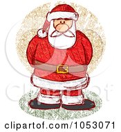 Poster, Art Print Of Sketched Santa