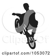 Poster, Art Print Of Silhouetted Man Riding A Bike - 4