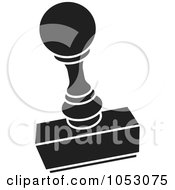 Royalty Free Vector Clip Art Illustration Of A Rectangular Black And White Stamp by Any Vector