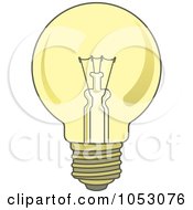 Royalty Free Vector Clip Art Illustration Of A Yellow Light Bulb by Any Vector