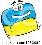 Royalty Free Vector Clip Art Illustration Of A Flip Rubber Stamp Character by Any Vector #COLLC1053080-0165